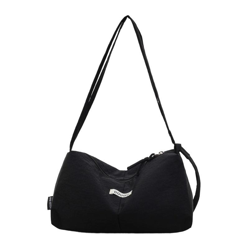 Casual Nylon Hobo Shoulder Bag with Zipper Closure Crossbody Purse for Women Daily Travel