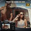 8K 64MP Digital Camera with Autofocus, 16X Optical Zoom, 3" 180° IPS Screen, WiFi, 64GB Card