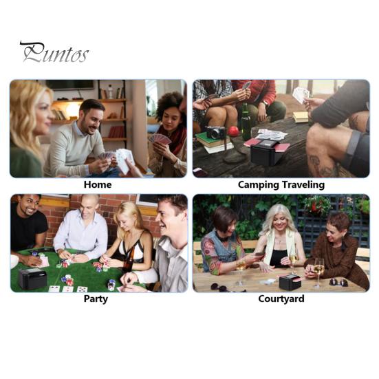 Automatic Card Shuffler 2000mAh Type-C Rechargeable Quiet Electric Poker Card Dealer Machine Card Dealing Tool Casino Equipment