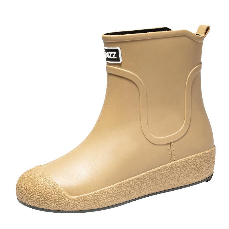 Rain Boots Men and Women Outdoor Waterproof Work Shoes Fashionable Kitchen Car Wash Fishing Rubber Shoes Overshoes