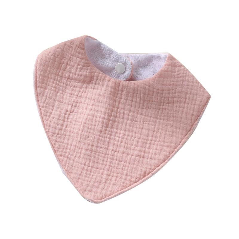 

Absorbent & Waterproof Infant Bibs Stylish & Practical Bibs Cotton Burp Cloth Comfortable Perfect for Feeding & Teething темно-розовый