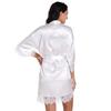 Women's high-end diamond-encrusted Bride lace cardigan wedding robe, European and American style silk bridal makeup morning robe