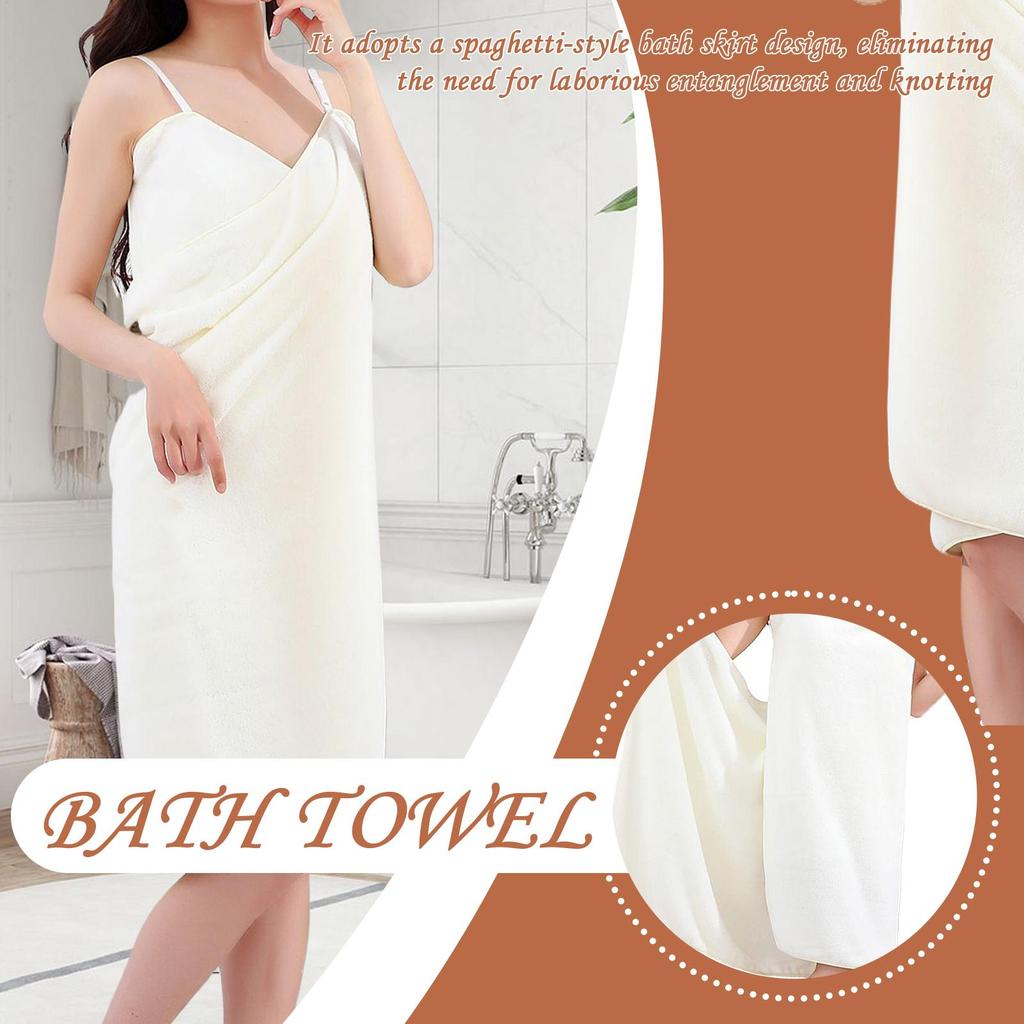 Wearable Bath Towel for Women Quick Drying Bath Robe for Shower Lightweight Comfortable Cover Wrap for Pool Spa Swim Bathroom