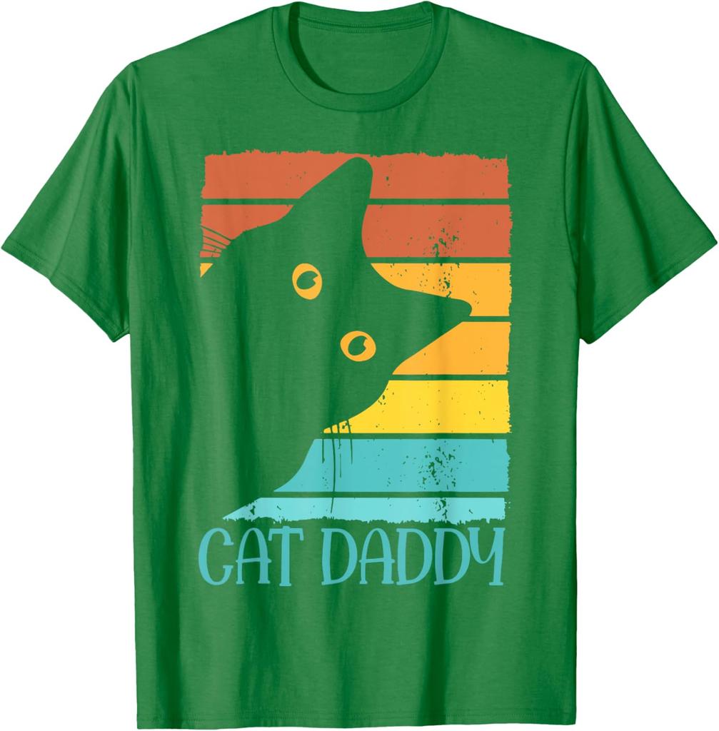 Cat Daddy - Retro Black Cat Funny Animal Lover Gift Unisex T-Shirt 4