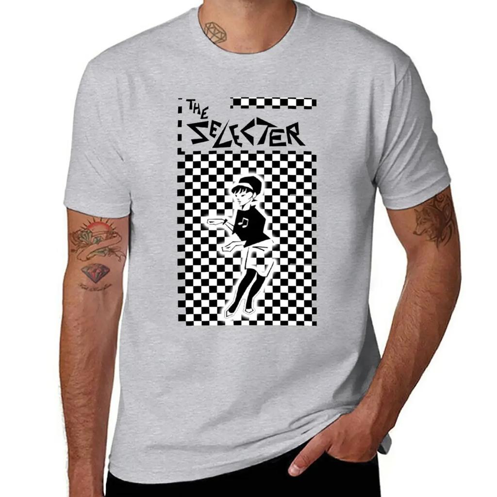 La T-Shirt Selecter neri vestiti kawaii top estivi t-shirt divertenti da uomo