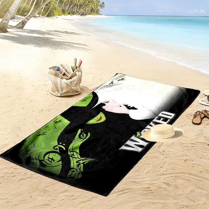 Wicked Print Beach Towel, Large Soft Quick Dry Towel for Beach Camping Swimming