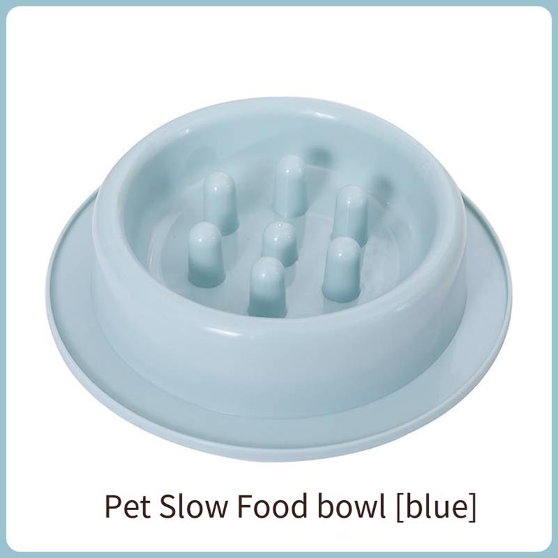Dog Slow Food Bowl Anti-choke Small and Medium-sized Dog Slow Food Bowl Anti-upset Round Thickened Pet Supplies