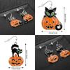 Skull Hand Bat Dangle Earrings Women Long Goth Punk Pumpkin Cat Head Earhook