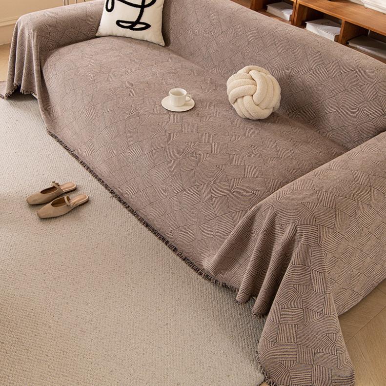 Versatile Chenille Sofa Cover - Pet-Friendly, All-Season Furniture Protector for 1/2/3 Seats - Ideal for Living Room & Balcony Decor