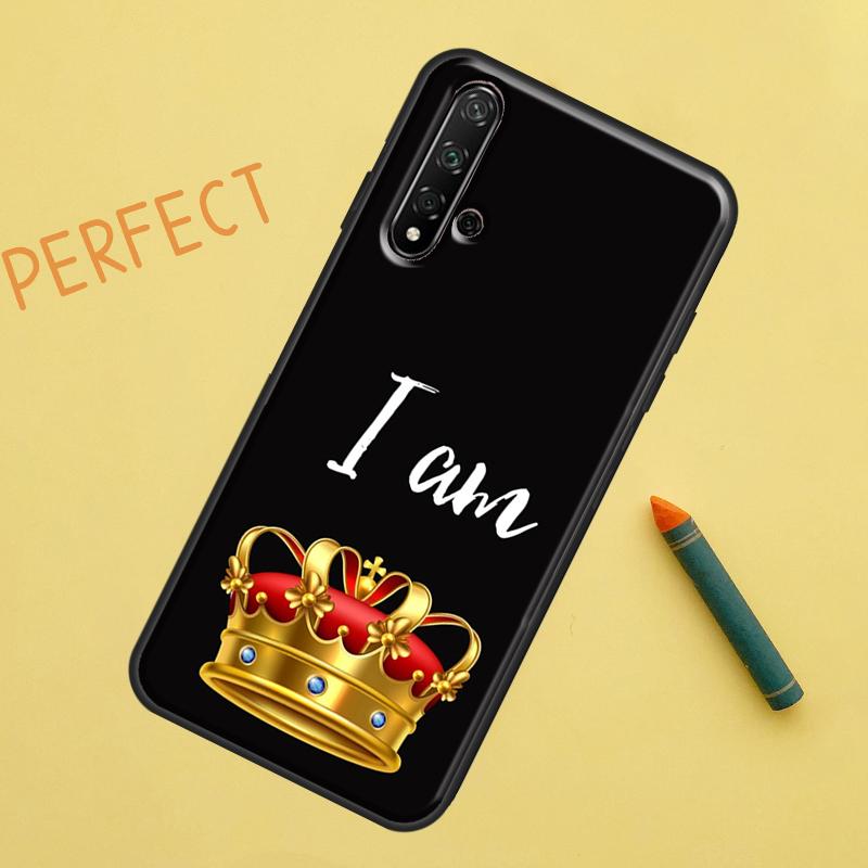 King Queen Crown For Huawei Nova 12s 11i 7i 8i 12i Y73 Y70 Y90 Y60 Y72 Y61 Y91 9 10 SE P40 Lite P30 Pro Case