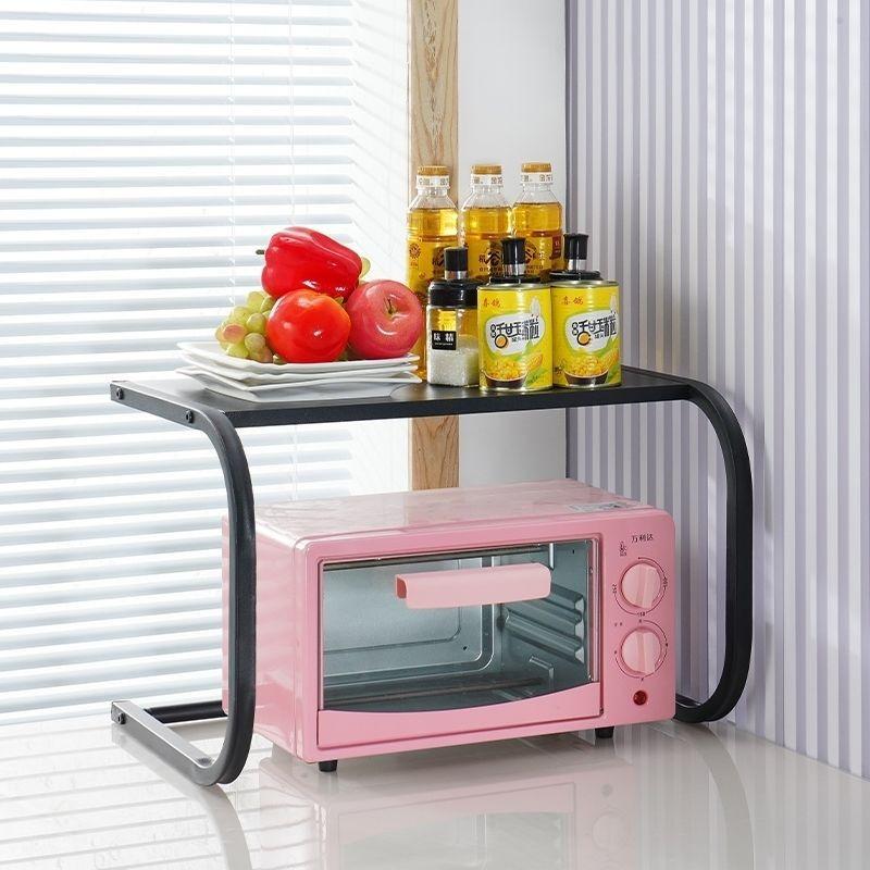Microwave oven rack household kitchen storage supplies new multi-functional kitchen desktop double shelf