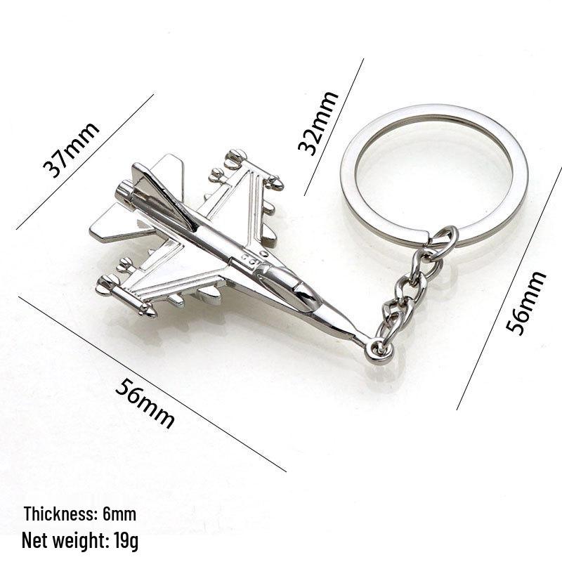 Creative Metal Airplane Keychain - Miniature Engine Pendant & Aviation Gift