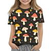 Kinder bedrucktes Rundhals Kurzarm Freizeit-T-Shirt