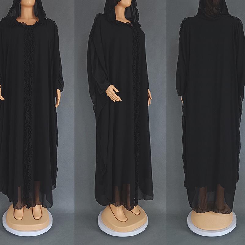 Dubai Hooded Dress: European & American Style, Turkish Cardigan, Loose Long Robe for Women