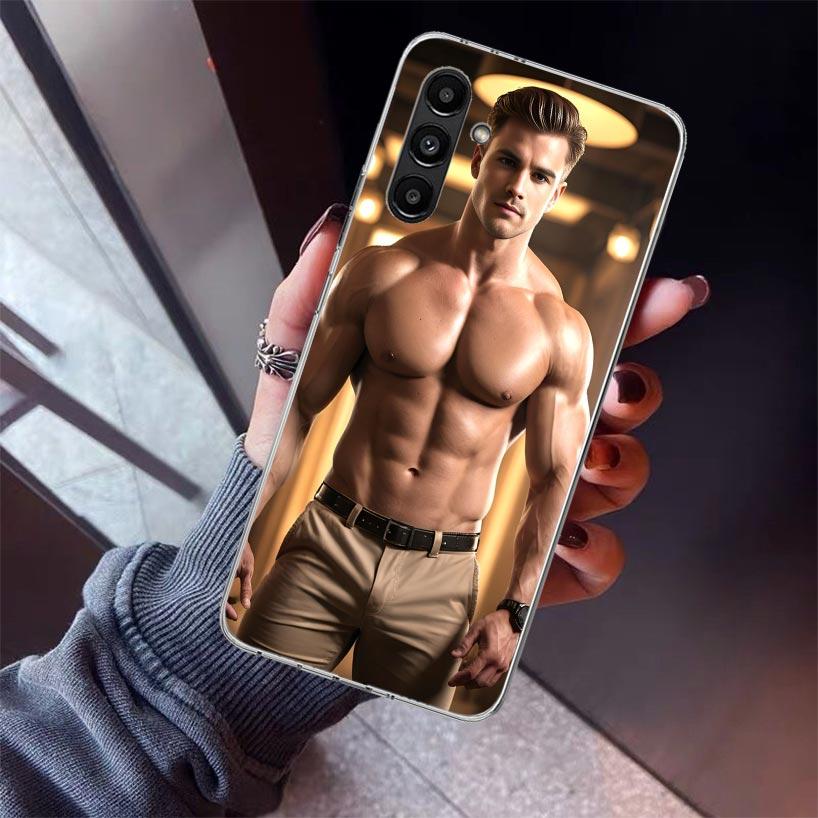 Sexy Muscle Man Gay Fitness Phone Case For Samsung Galaxy A17 A16 A15 A14 A13 A57 A56 A55 A54 A53 A37 A36 A35 A34 A33 A26 A25 A2