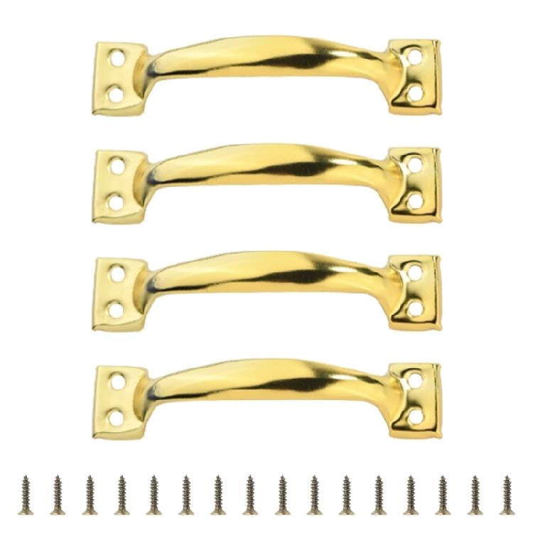 4pcs Handles for Wood Fence Gates Cabinets Bows-Shaped Barn Door Pulls Antique Furniture Knob Dresser Drawer Pull