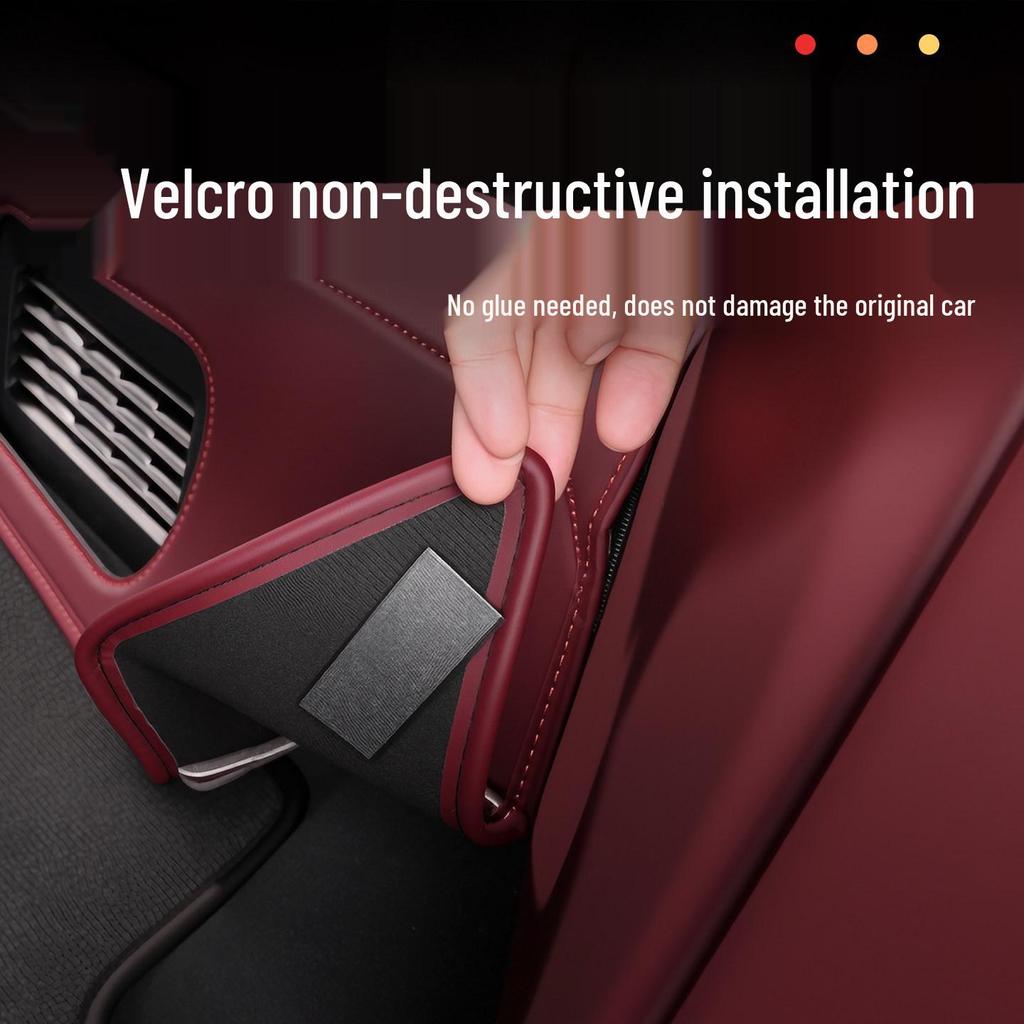 Compatible Nio ES8 Third Row Leather Kick Mats and Protectors for 26 Models - Car Interior Accessories