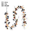 Halloween Decor Black Maple Leaf Pumpkin Vine 1.8m Horror Party Hanging Garland Door Wall Home Decoration