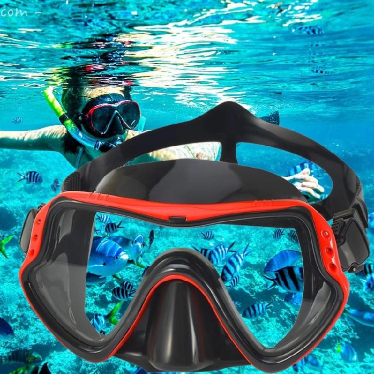 Scuba Snorkel Mask  Freediving Mask Anti-Fog Swimming Goggles Wide View Mask