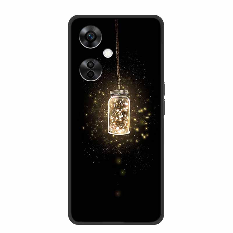 For OnePlus Nord CE 3 Lite 5G Cases Black Silicone Soft Cute Cat Rose Case For OnePlus Nord CE 3 5G Heart Lion Luxury TPU Cases