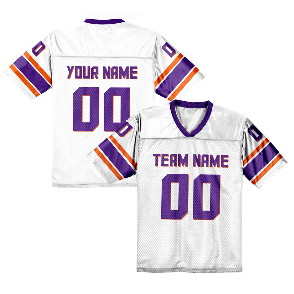 Personalized American Football Shirt Custom Navy White Football Jersey with Team Name Number Gift