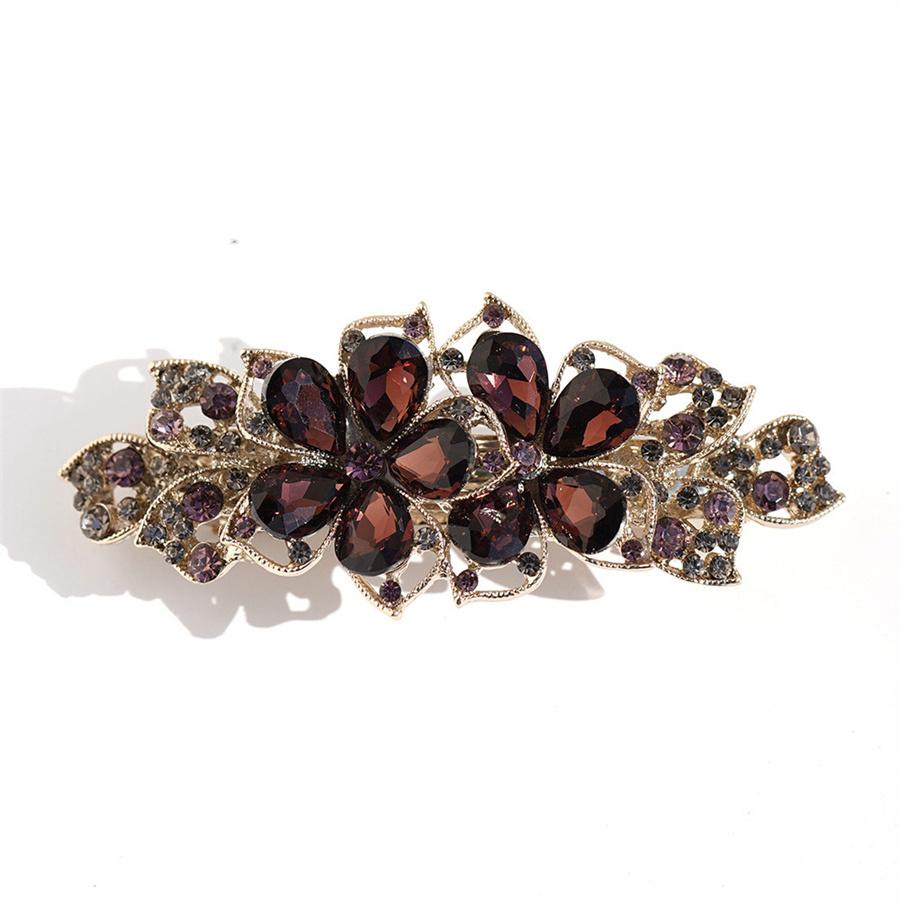 

2026 New Women s Retro Crystal Hairpin Glass Headwear Large Ponytail Spring Hairpin Girls Rhinestone Hair Accessories Gift