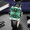Green Water Ghost Men'S Watch Leather Bamboo Pattern High Value Watch Calendar Luminous Premium Couple Watch