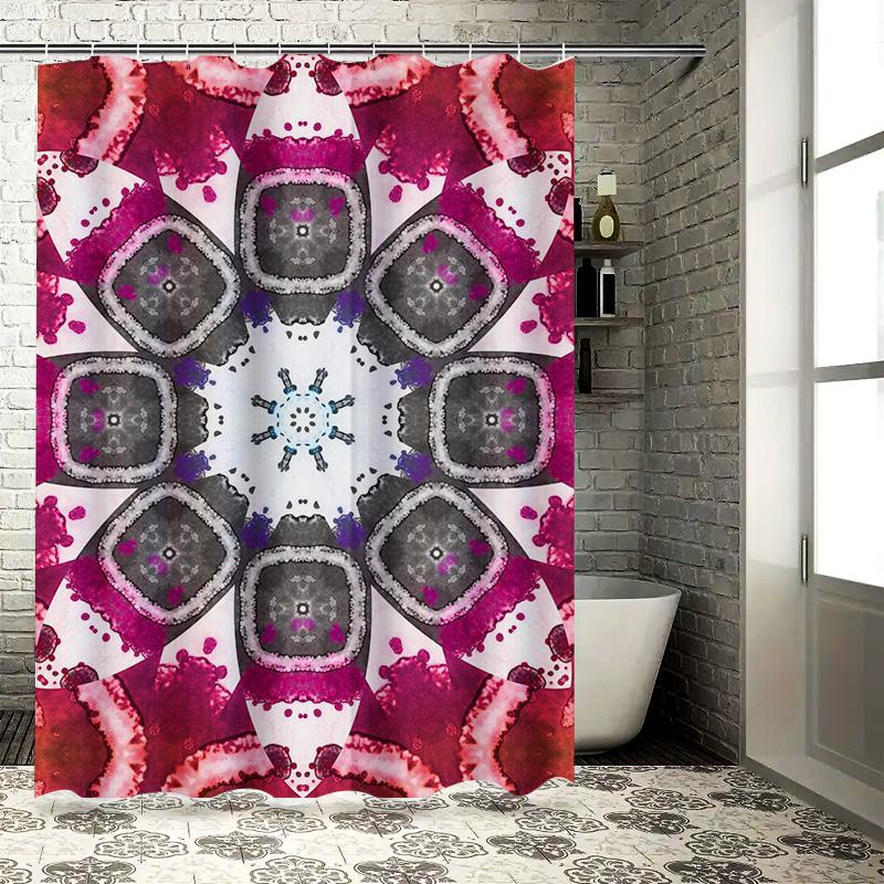 Colorful Mandala Shower Curtain Waterproof Bathroom Decor Hanging Shower Room Decoration