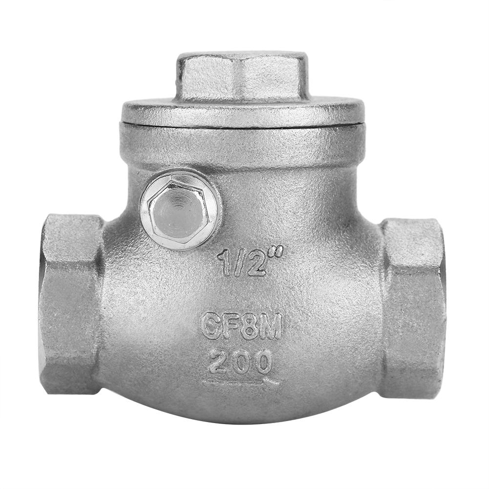 12" DN15 Stainless Steel One Way Swing Check Valve Female Thread WOG 200PSI