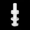 5-50Pcs Cross Round Head Screw and Nut with Washes M2 M2.5 M3 M4 M5 M6 M8 Black/White Nylon Screws Metric Threaded Bolts Nut Kit