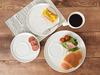 Tableware East CAFE Lunch Set Plate 22cm + Mug White White Tableware Cafe Tableware Divider Plate Dinner Tableware Set Plate Set