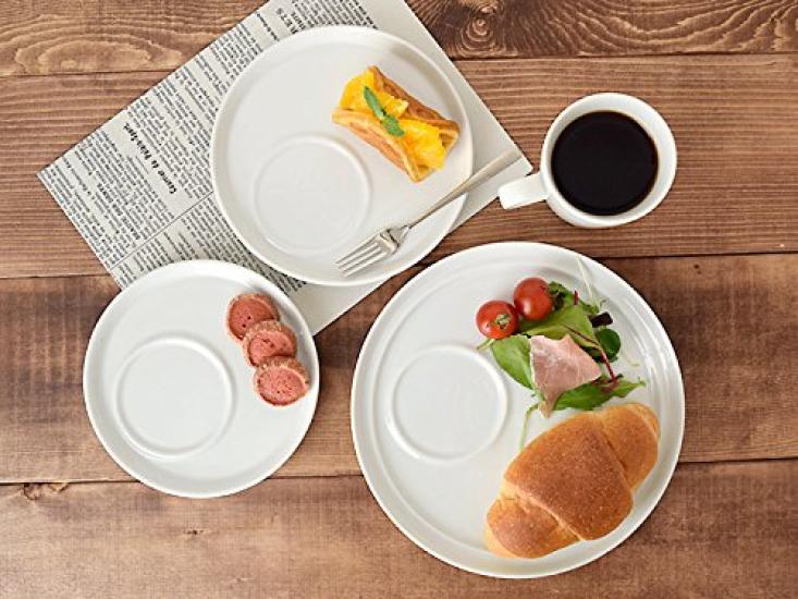 Tableware East CAFE Lunch Set Plate 22cm + Mug White White Tableware Cafe Tableware Divider Plate Dinner Tableware Set Plate Set