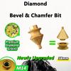 2-in-1 Diamond Core Drill Bit Suitable for Tiles, Marble, Quartz, Glass & Bathtub Chamfering/Polishing Tool - M14 Threaded Industrial Drill Bit