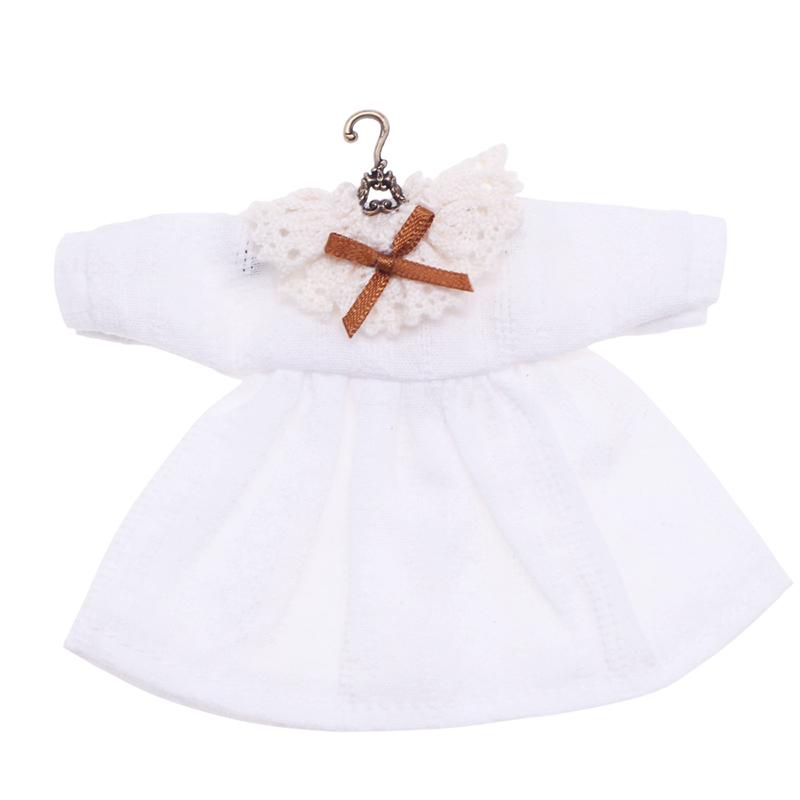 

1:12 Кукольный домик Миниатюрное кружевное платье с воротником Ретро кукла Платье принцессы Аксессуары для кукольного домика белый