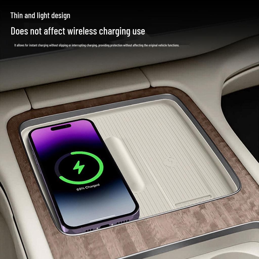 Silicone Wireless Charging Pad for Nio ES8: 3rd Gen Center Console Phone Pad Decoration, Compatible with 26 Models