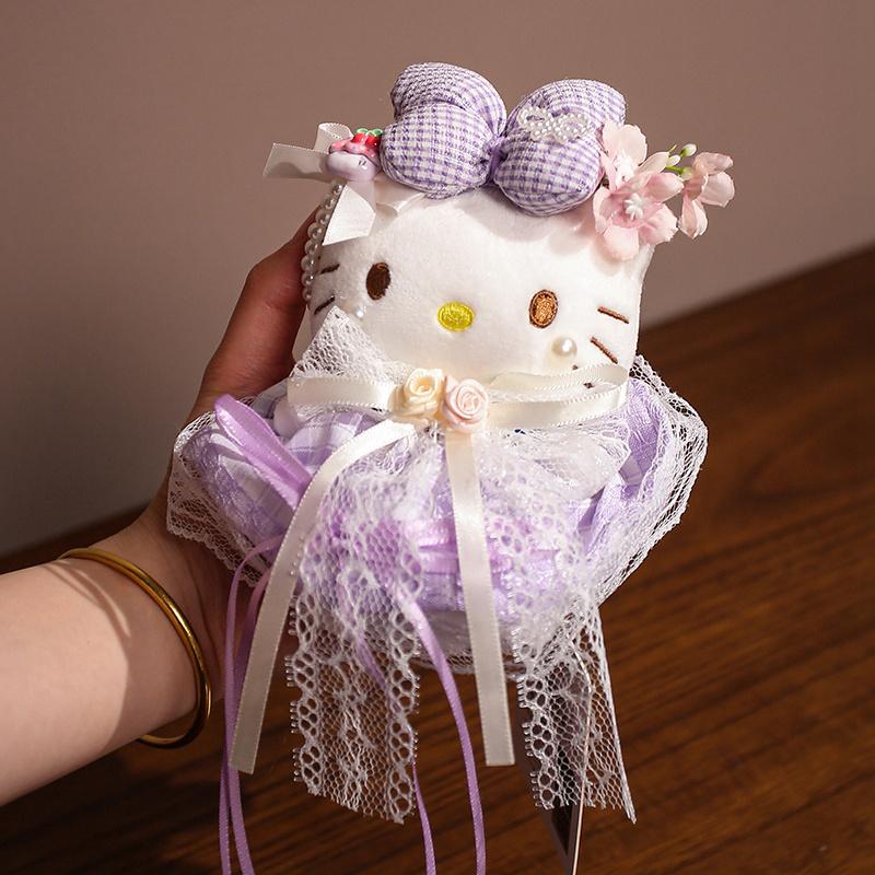 Hellokitty Plush Toys 15Cm Kitty Cat Stuffed Pendant Keychain Kawaii Toys Hobbies Collection Decor Toys Adorably Birthday Gifts