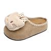 Three-dimensional cat bag head versatile casual slippers women's autumn and winter retro cute cartoon outer wear thick-bottomed bag head mop
