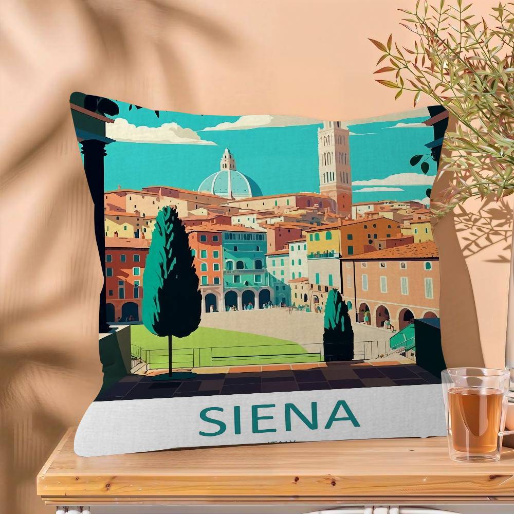 Florence Italy Europe TraveI City Landscape Pillow Cover Sofa Cushion Cover Home Room Decoration Children Gift