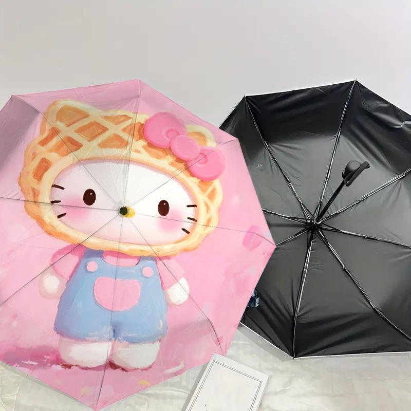 Kitty Waffle Hoodie : Cute, Functional, Lightweight and Durable Umbrella, Auto-Open/Close, and Perfect for Outdoor Adventures 174