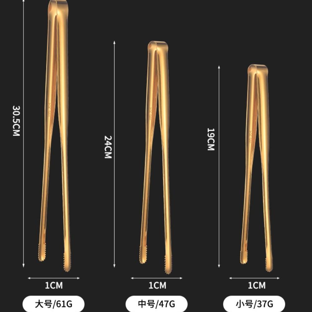 Stainless Steel Grill Tongs Food Clip BBQ Steak Clip Bread Tong Cooking Utensils Party Non-Slip Kitchen Gadgets Accessories