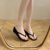 Retro Thick-soled Shoes Flip-flops Women's Summer Height-increasing Shoes Versatile Flip-flops