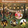 String Light Poles 2X Garden Light Poles Metal String Yard Light Poles Lawn Garden Light Poles Heavy Duty Metal Garden Outdoor