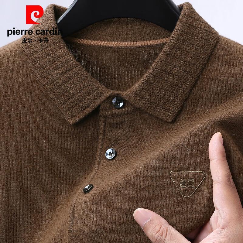 Pierre Cardin Men's Fine Spun 100% Wool Polo Sweater