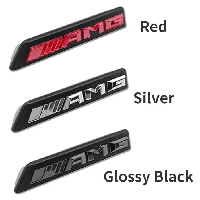 3D ABS Logo AMG Emblem Car Front Grille Badge Mercedes Benz GLC A B C E Class W204 W205 W212 W213 GT AMG Sticker Accessories