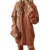 Women's Fashion Loose Cable Knit Long Sleeve Pullover Sweater Dress