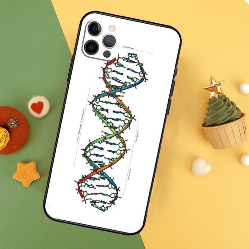 Retro DNA Science Illustration Phone Case For iPhone 17 Pro Max 17Air 16E 15 14 13 12 11 16 Pro Max Mini Shockproof Cover