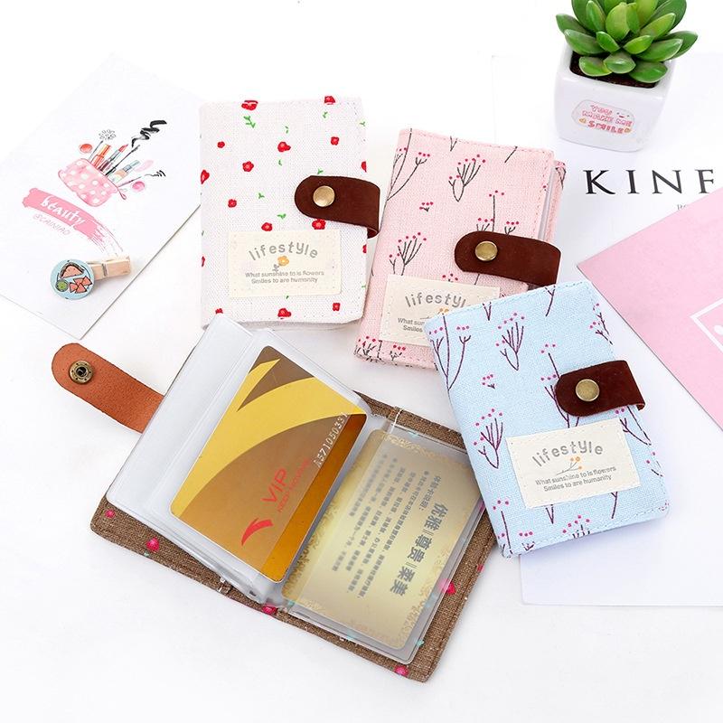 Creative New Card Storage Bag Balíček látkových karet Držák vizitek