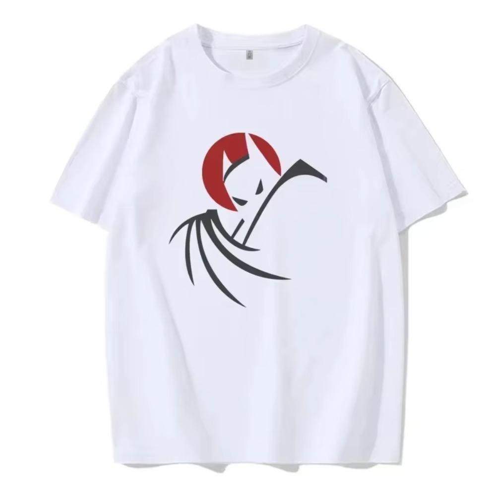 

2025 Bat Animation Series Fun Print T-shirt Anime Dress Men s New T-shirt Cotton Round Neck Casual Fashion T-shirt XXXXXL