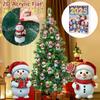 Christmas Advent Calendar 2D Flat Acrylic Snowman Countdown Calendar Xmas Tree Hanging Ornament New Year Kids Gift