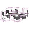 6 Piece Garden Sofa Set in Light Gray and Dark Gray Poly Rattan
